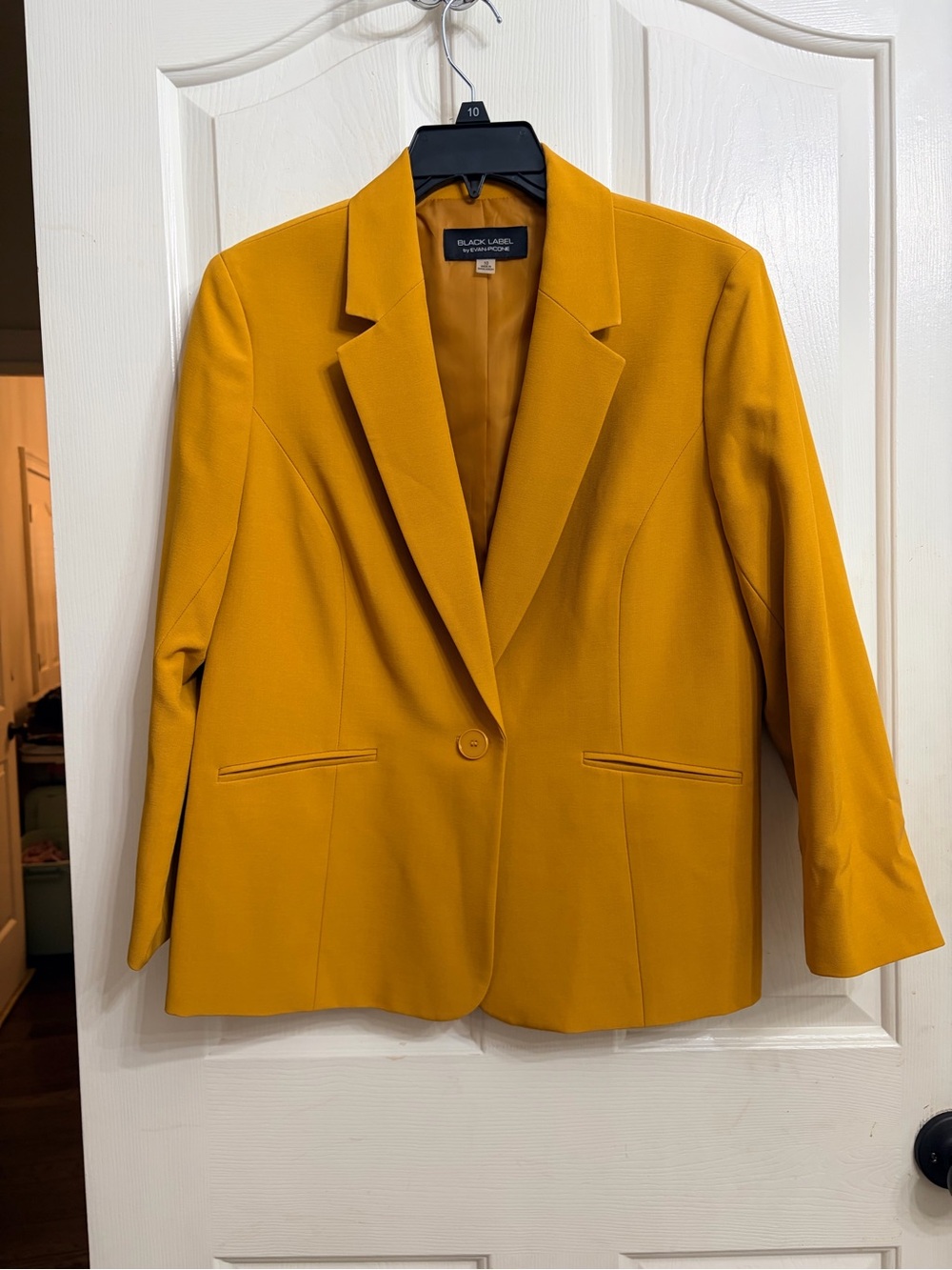 Evan Picone Golden Yellow Single-Button Blazer